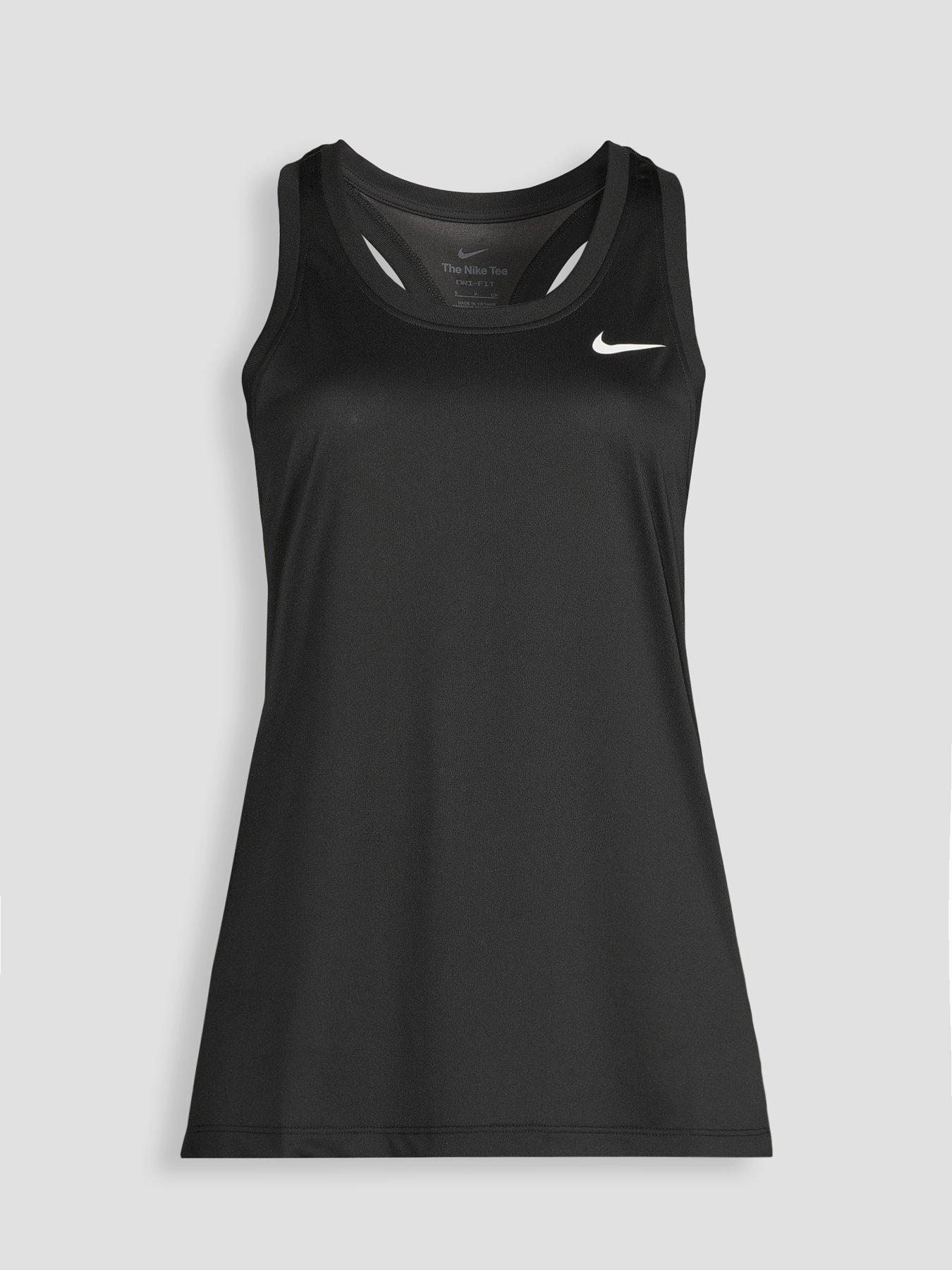 Nike Womens Training Dri-FIT Racerback Tank - Black | Very