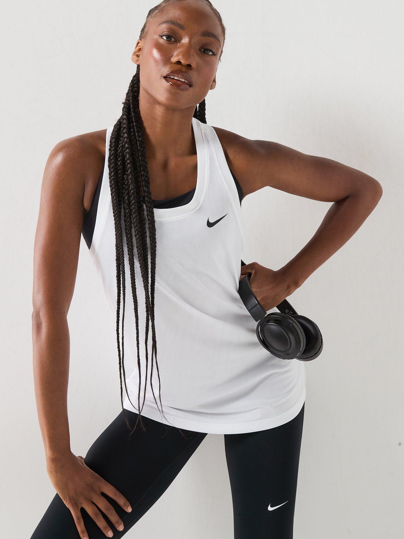 Nike Womens Training Dri-Fit Racerback Tank - White