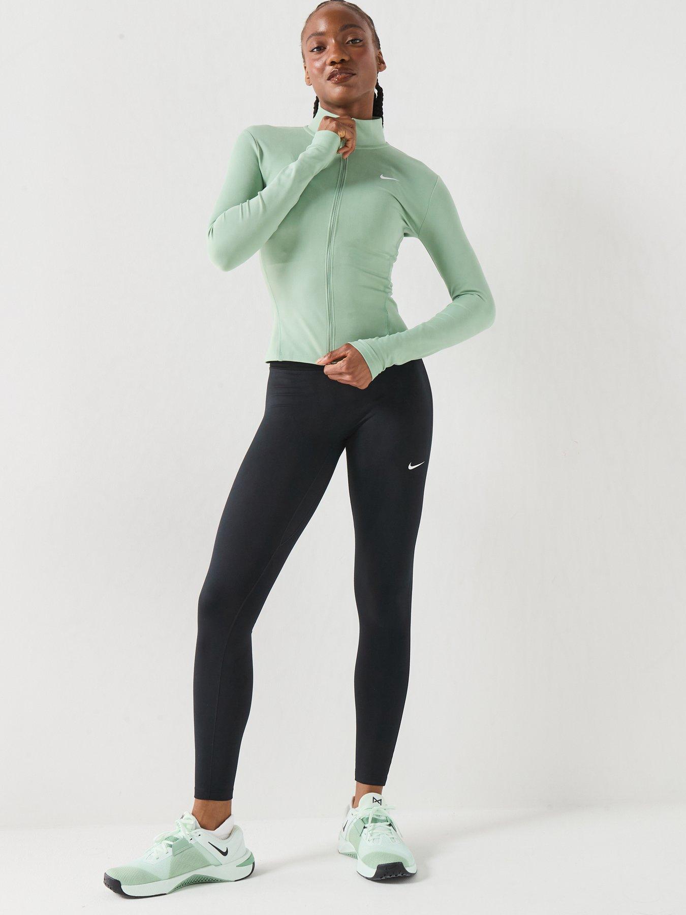 Image 5 of 5 of Nike Womens One Dri-FIT Training High Rise Tights - Black/White