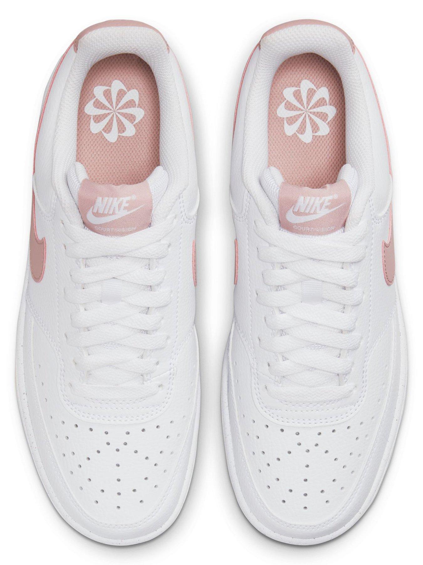Image 4 of 7 of Nike Women's Court Vision Low Next Nature Trainers - White