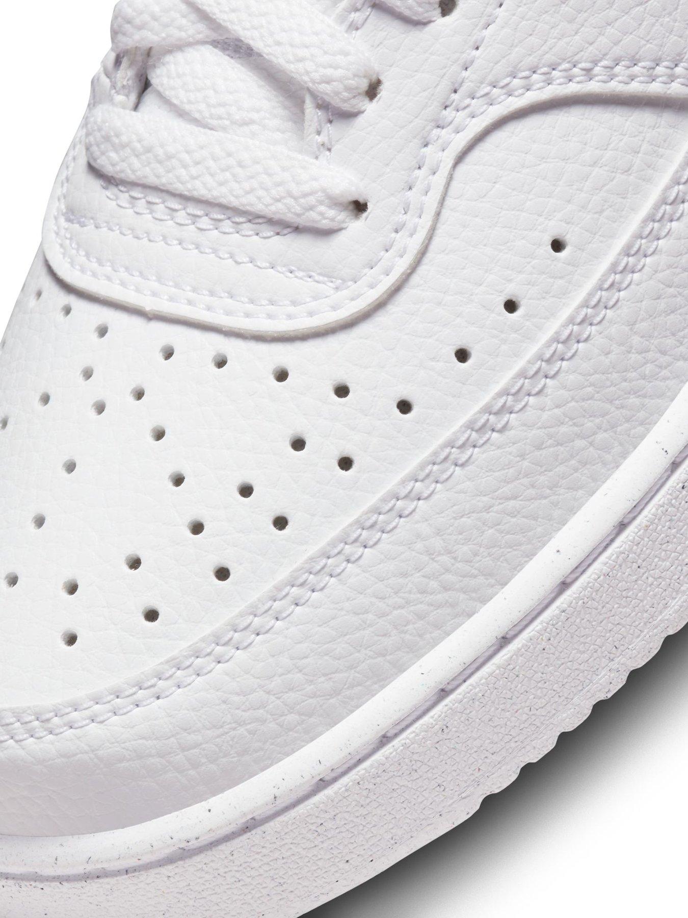 Image 6 of 7 of Nike Women's Court Vision Low Next Nature Trainers - White