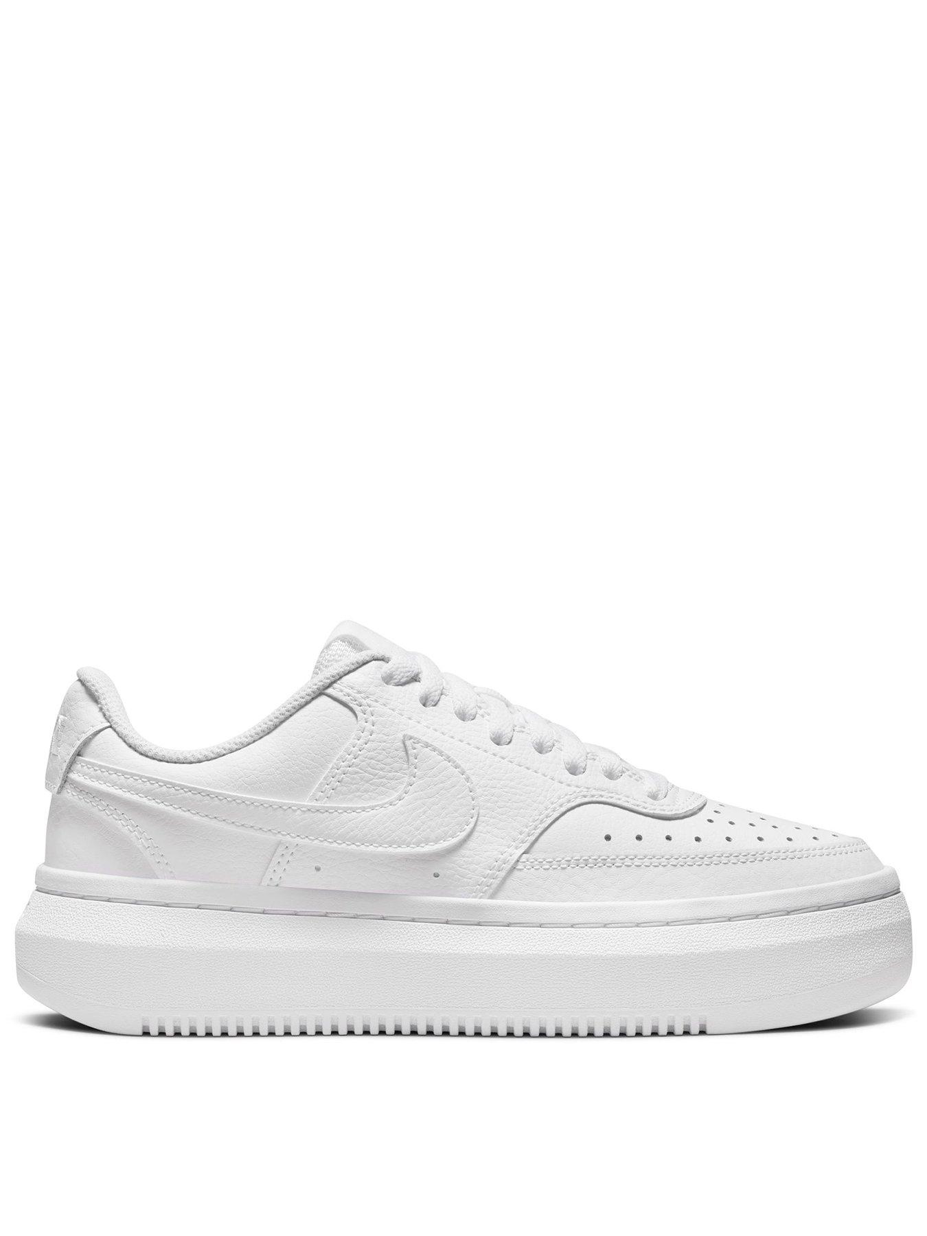 Image 1 of 8 of Nike Women's Court Vision Alta Trainers - White