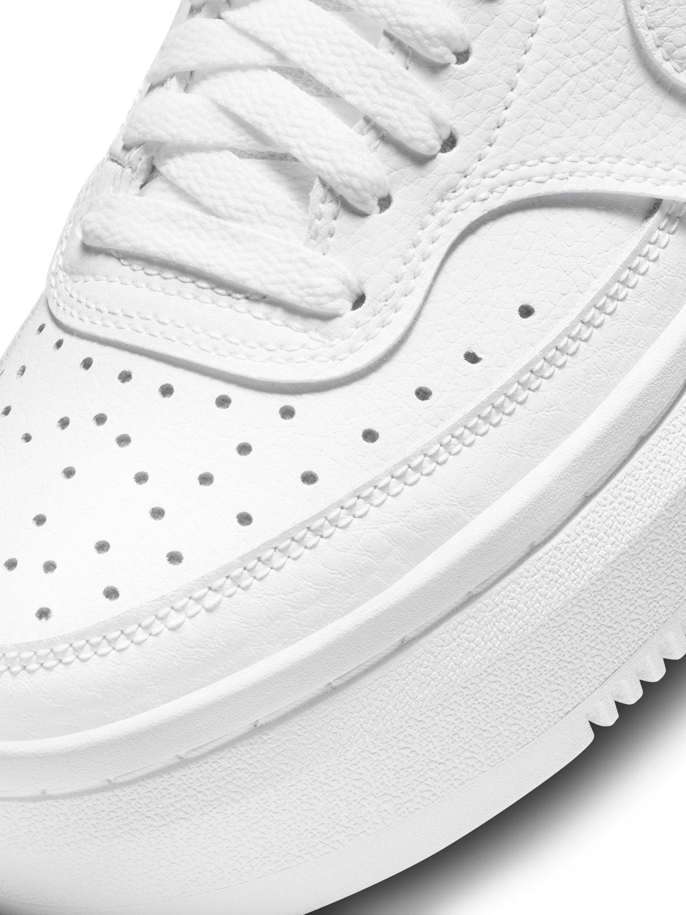 Image 7 of 8 of Nike Women's Court Vision Alta Trainers - White
