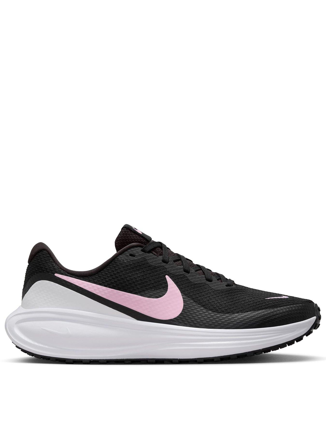 Nike Womens Running Revolution 8 Trainers, Black/Pink -White-Anthracite, Size 3.5, Women