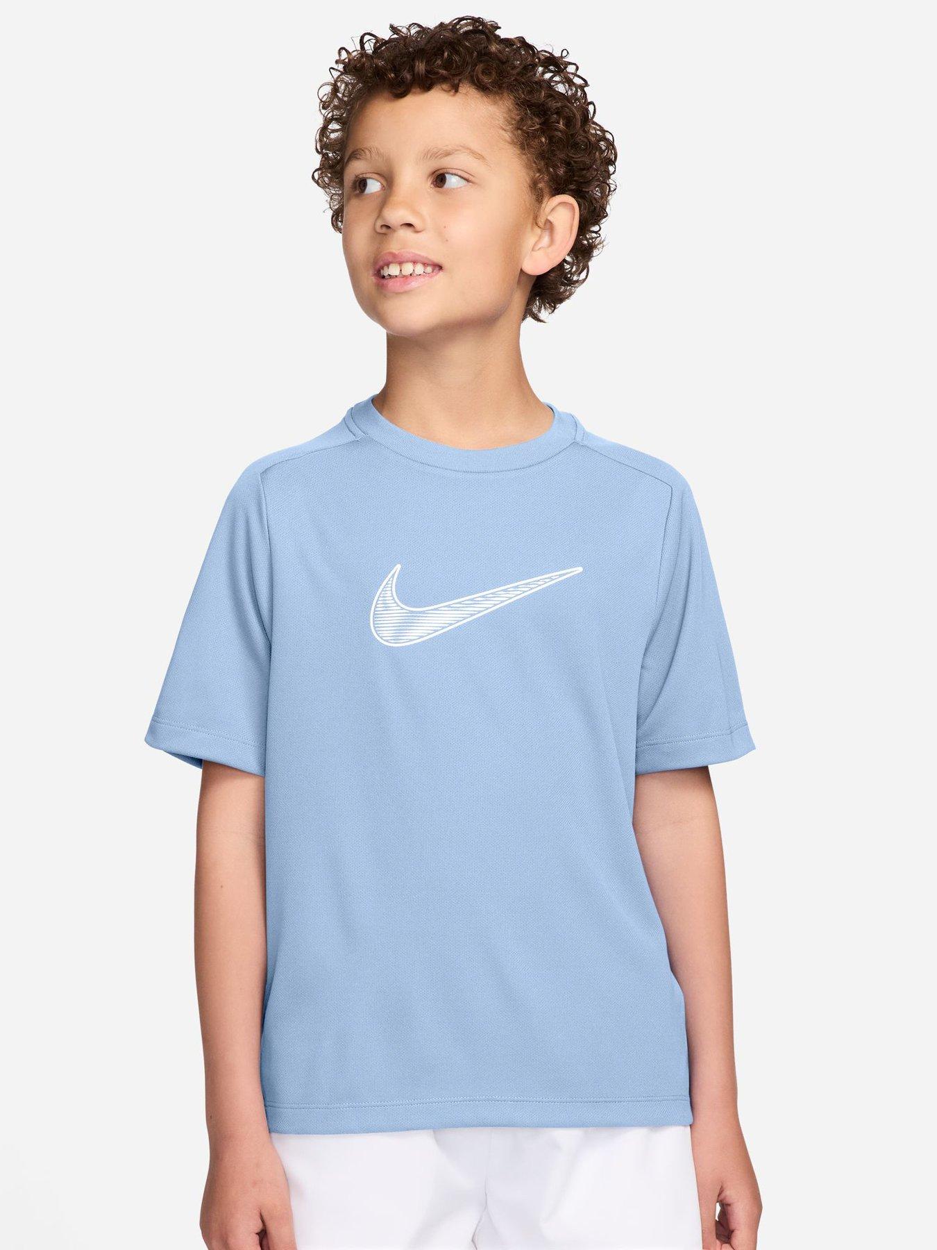 Nike Junior Boys Training Dri-FIT Short Sleeve Top - Blue