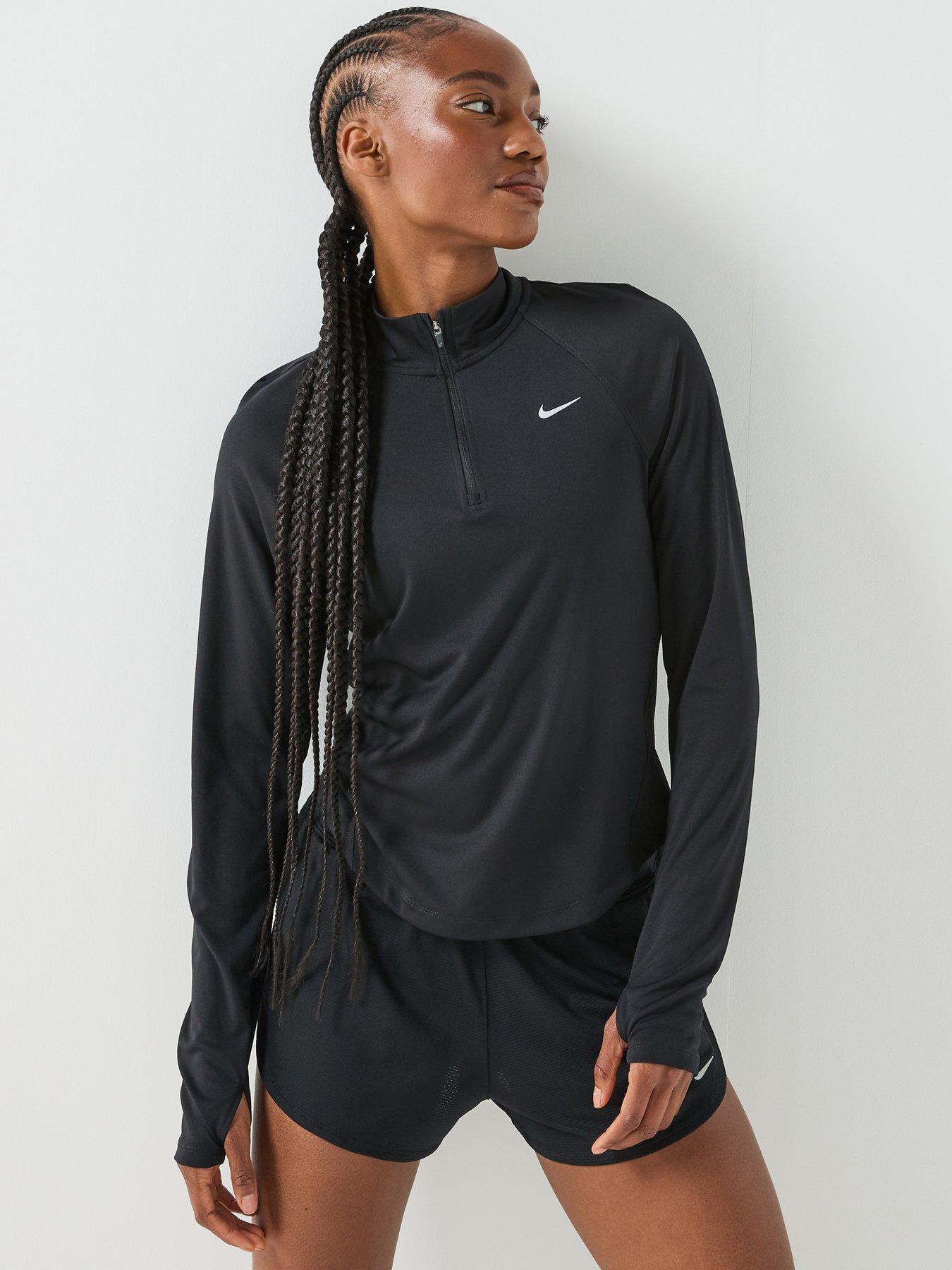 Nike Womens Running Dri-FIT 1/4 Zip Top - Black