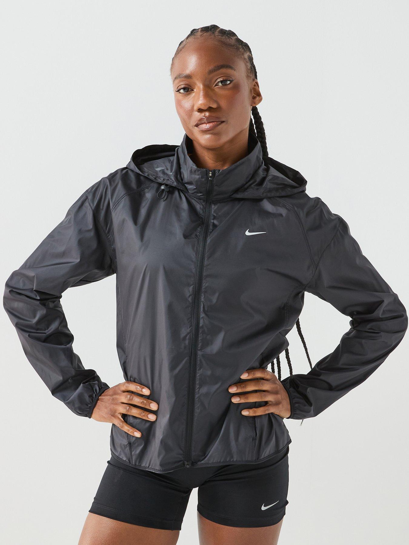 Nike Womens Running Repel Jacket, Black/Reflective Silv, Size Xs, Women