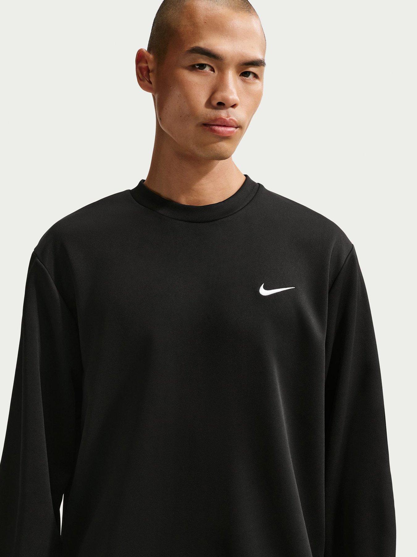 Nike Mens Training Dri-Fit UV Flex Fleece Crew Sweatshirt - Black