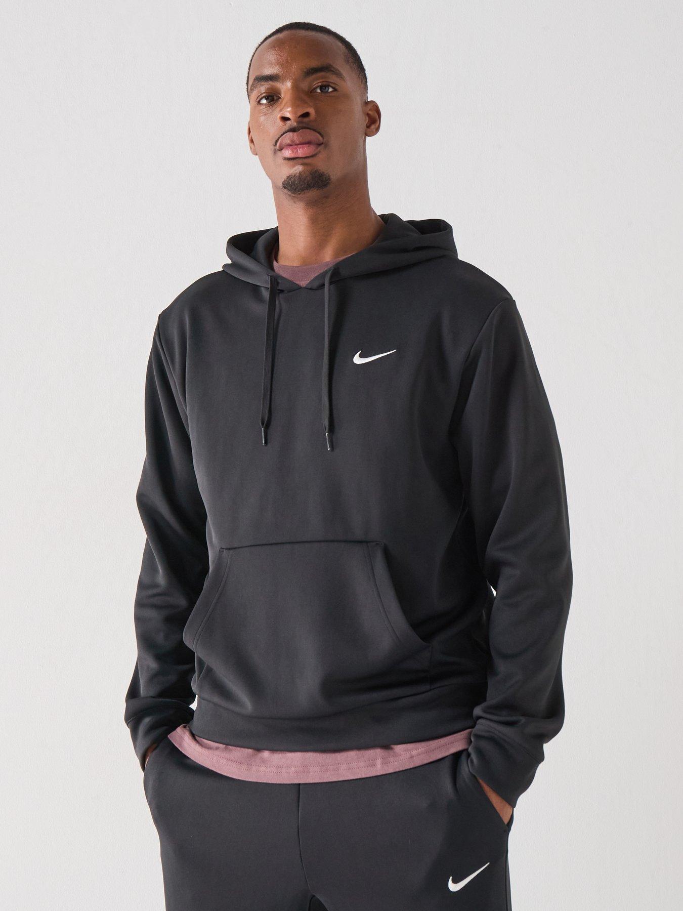 Nike Mens Training Dri-FIT UV Flex Fleece Overhead Hoodie - Black