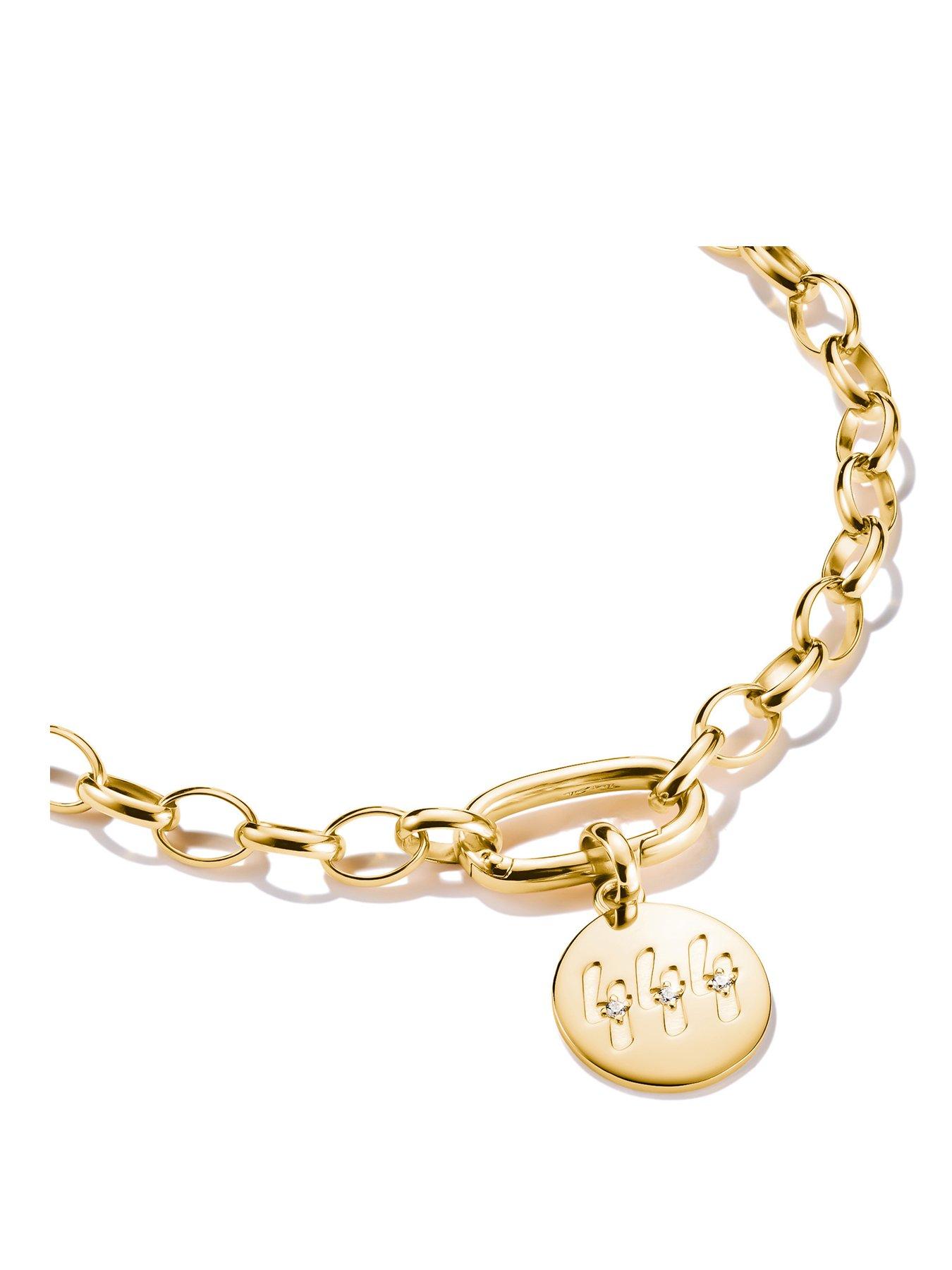 Thomas Sabo Charm Connect angel number pendant with stones