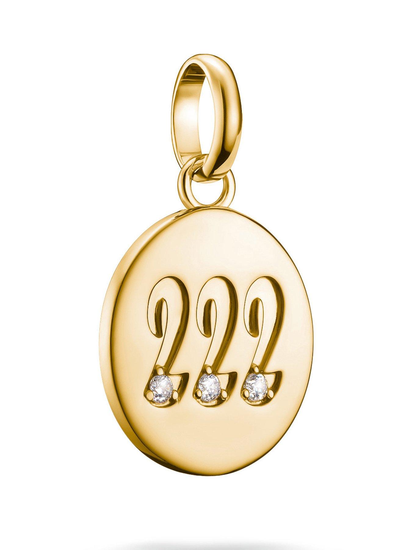 Thomas Sabo Charm Connect angel number pendant with stones
