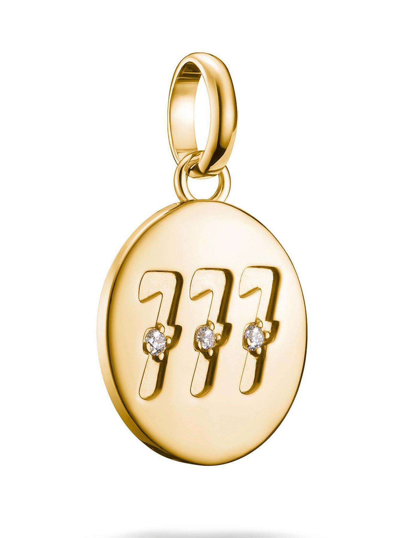 Thomas Sabo Charm Connect angel number pendant with stones