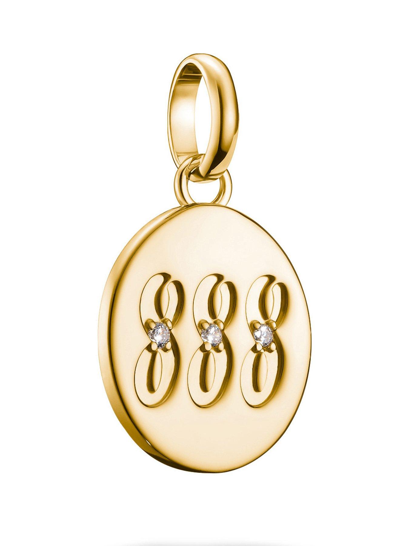 Thomas Sabo Charm Connect angel number pendant with stones