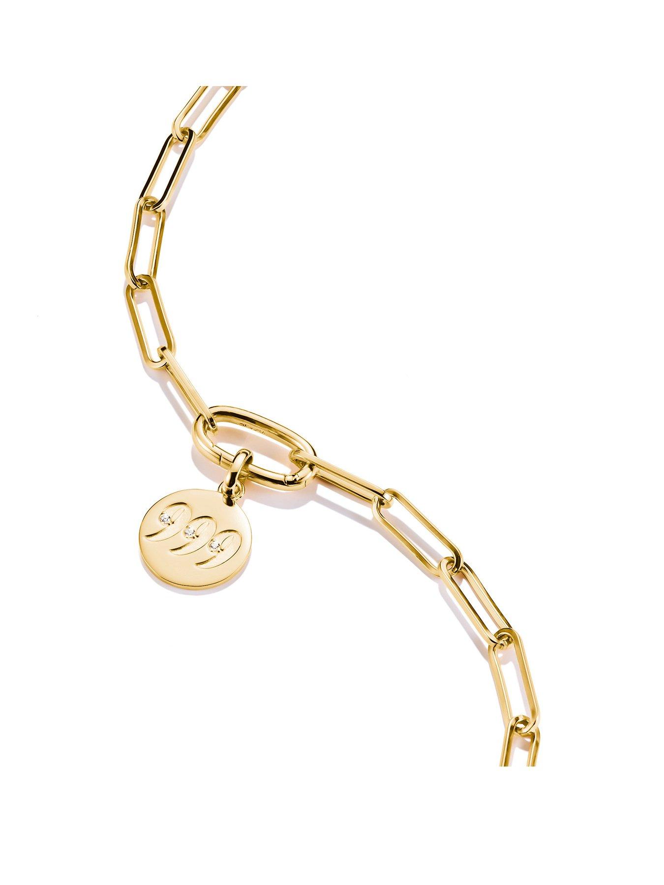 Thomas Sabo Charm Connect angel number pendant with stones