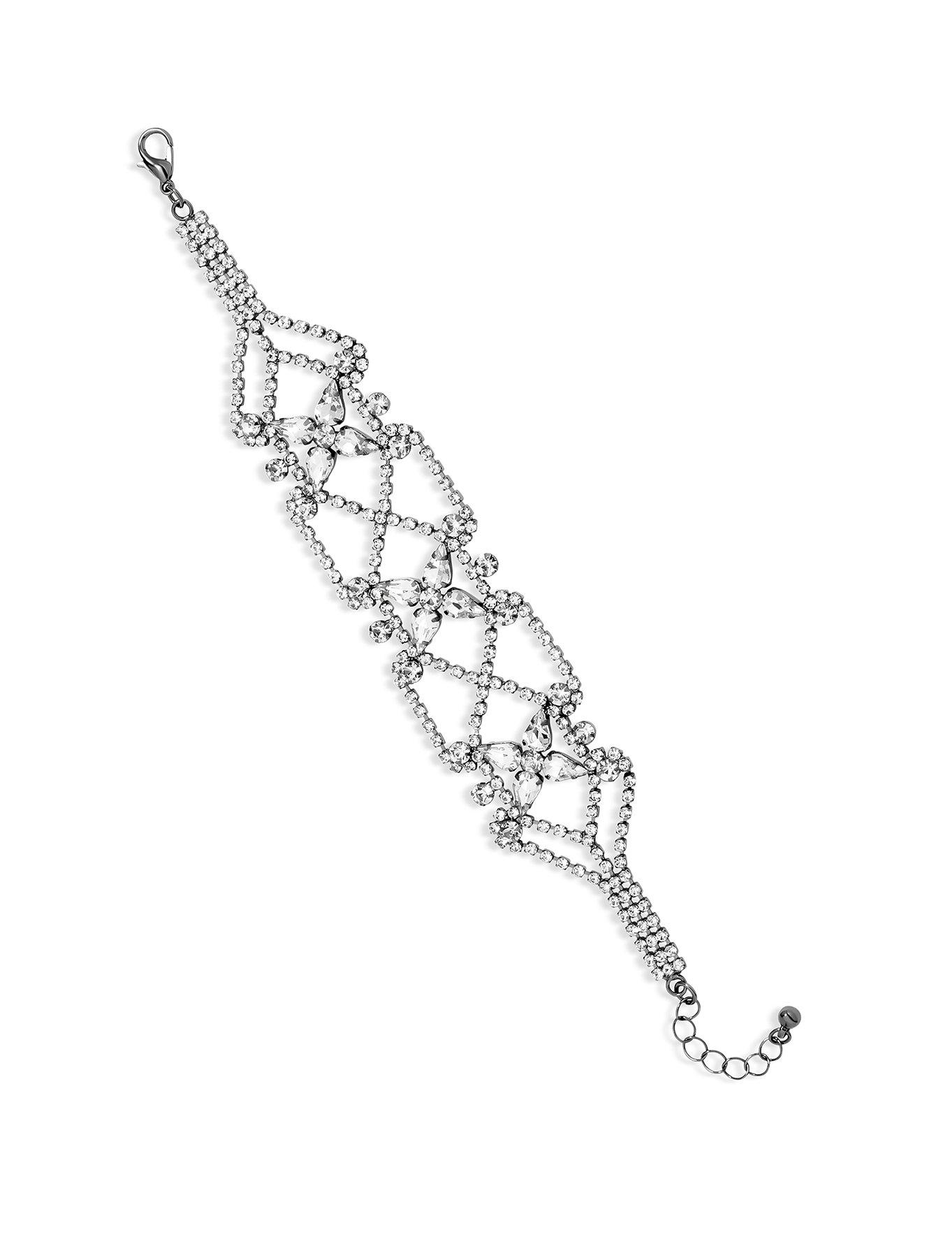 Mood Hematite Crystal Lattice Bracelet