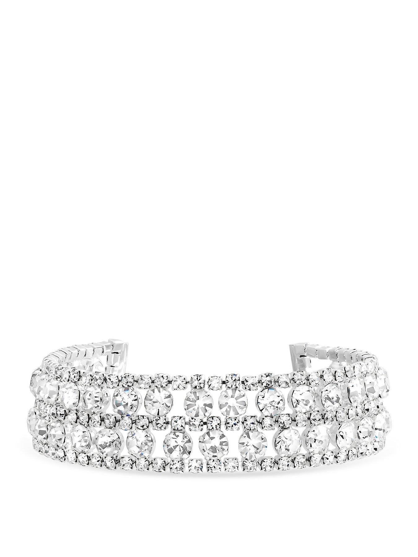 Mood Silver Crystal Mixed Stone Bracelet