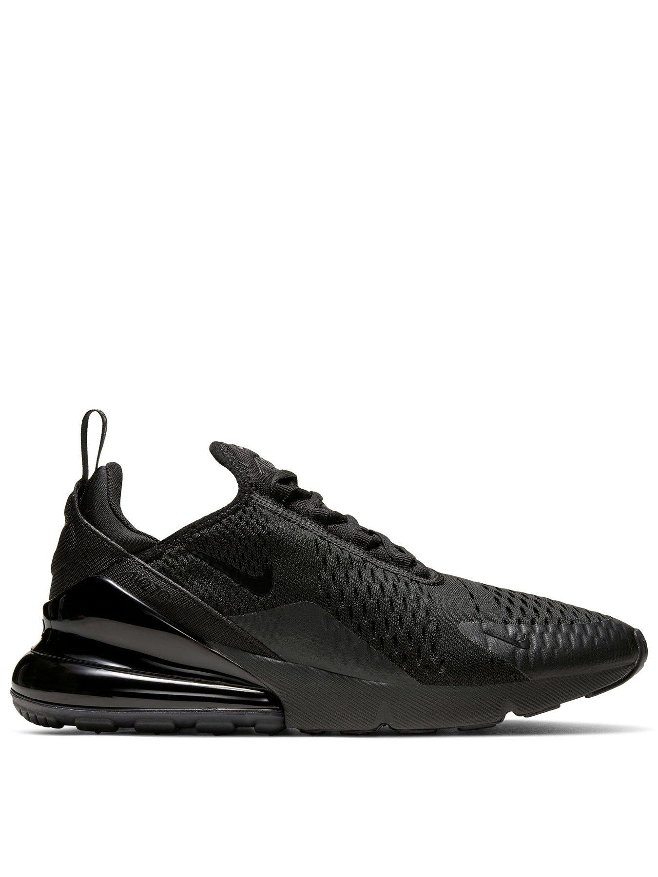 Nike Mens Air Max 270 Trainers, Black/Black-Black, Size 12, Men