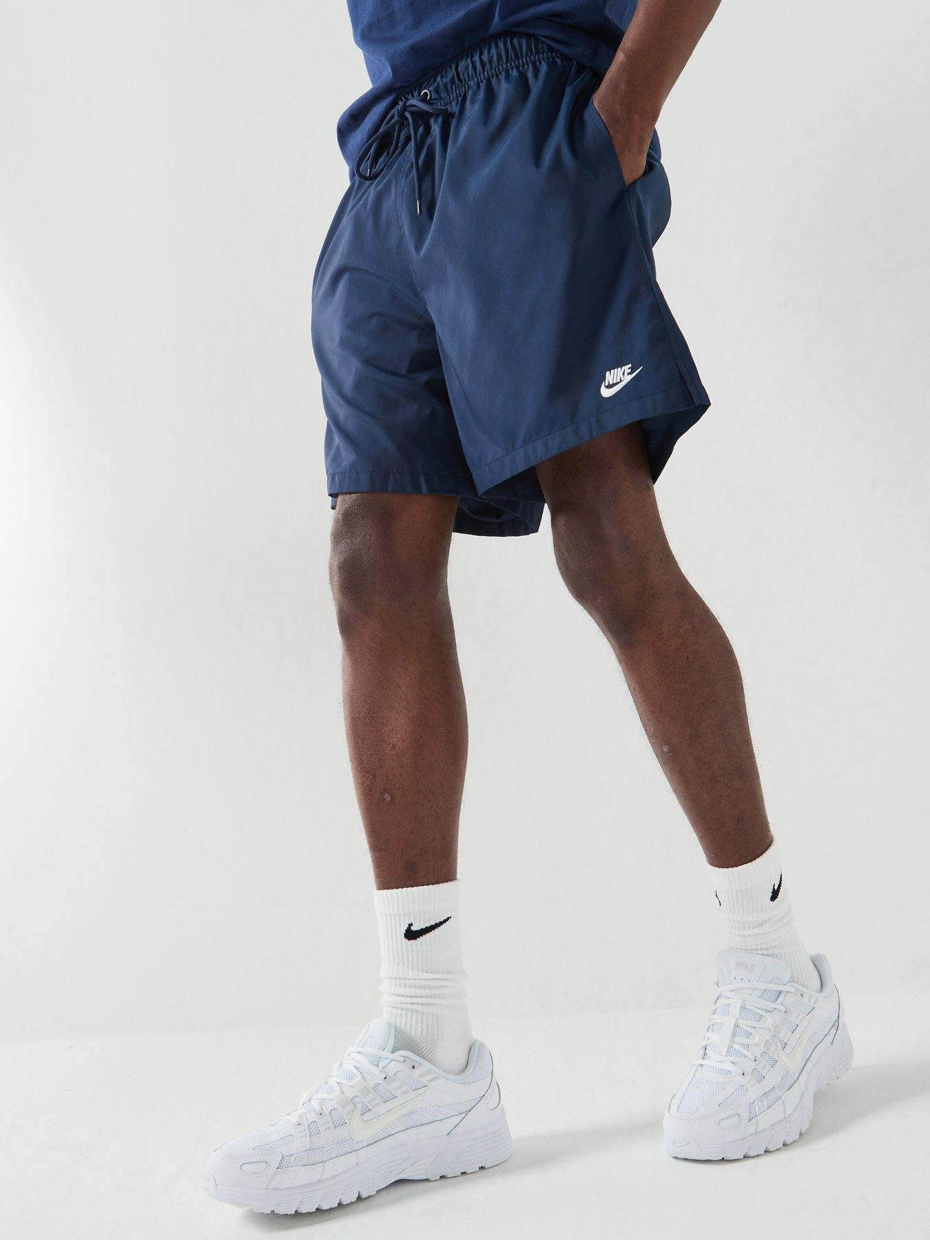 Nike Mens Club Flow Shorts, Obsidian/White, Size S, Men