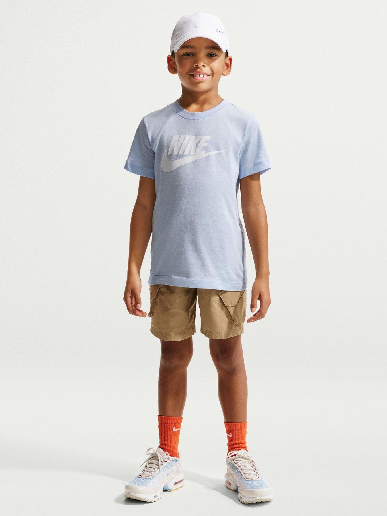 Nike Big Kids Sportswear Futura T-Shirt, Hydrogen Blue, Size L