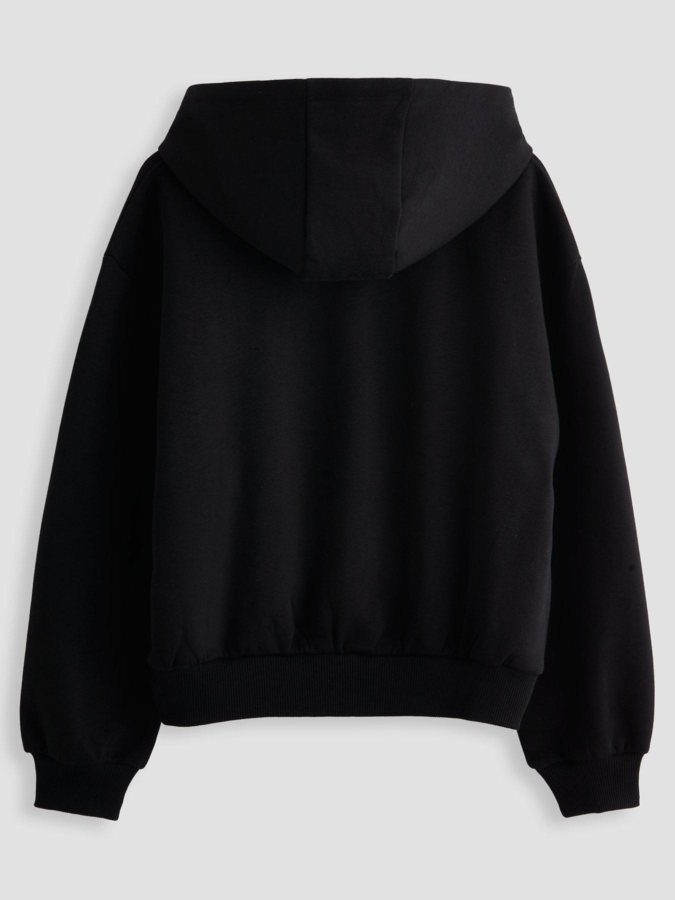 Image 2 of 4 of The Very Collection Girls Zip Up Hoodie - Black
