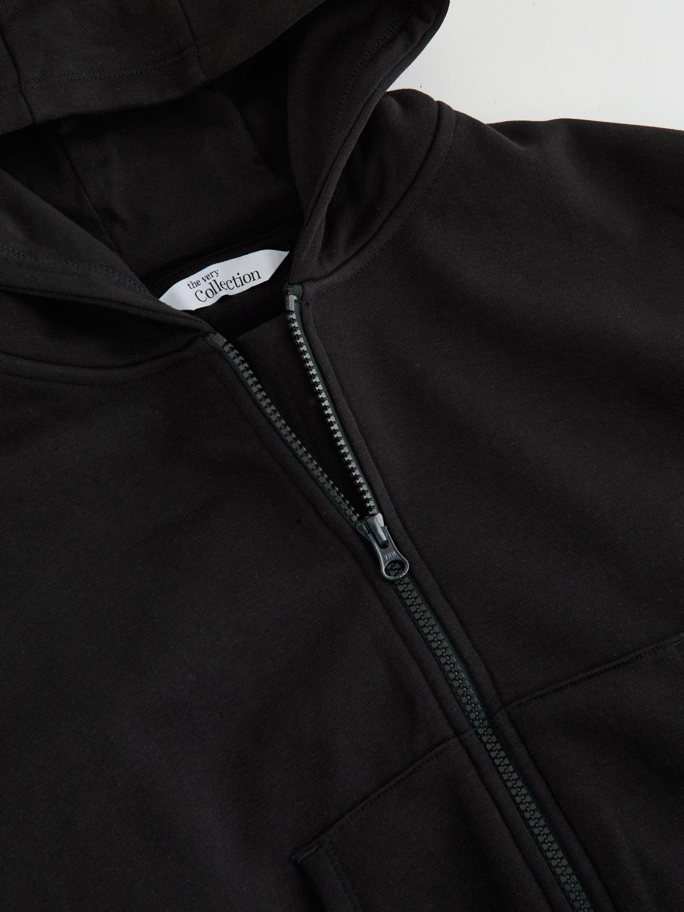 Image 3 of 4 of The Very Collection Girls Zip Up Hoodie - Black