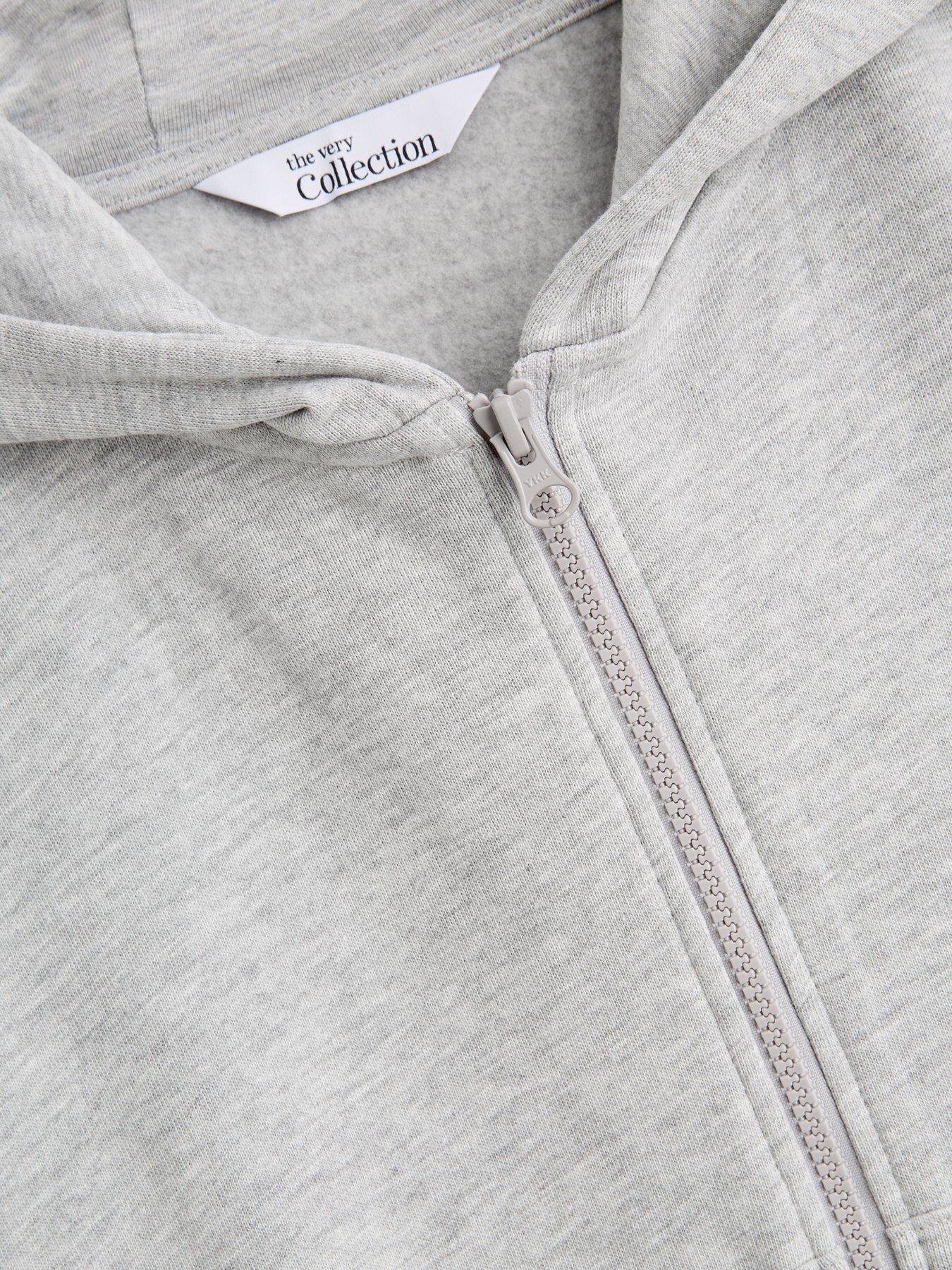 Image 3 of 4 of The Very Collection Girls Zip Up Hoodie - Grey Marl
