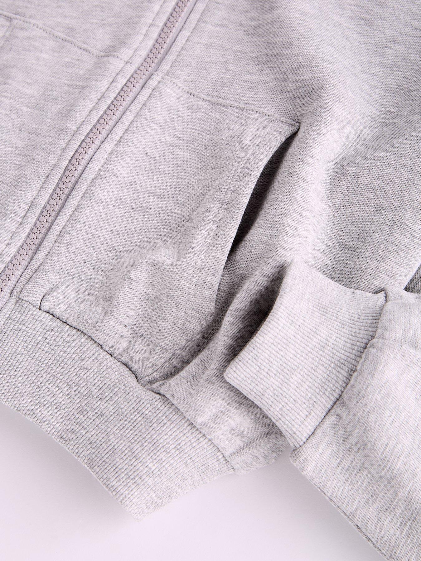 Image 4 of 4 of The Very Collection Girls Zip Up Hoodie - Grey Marl