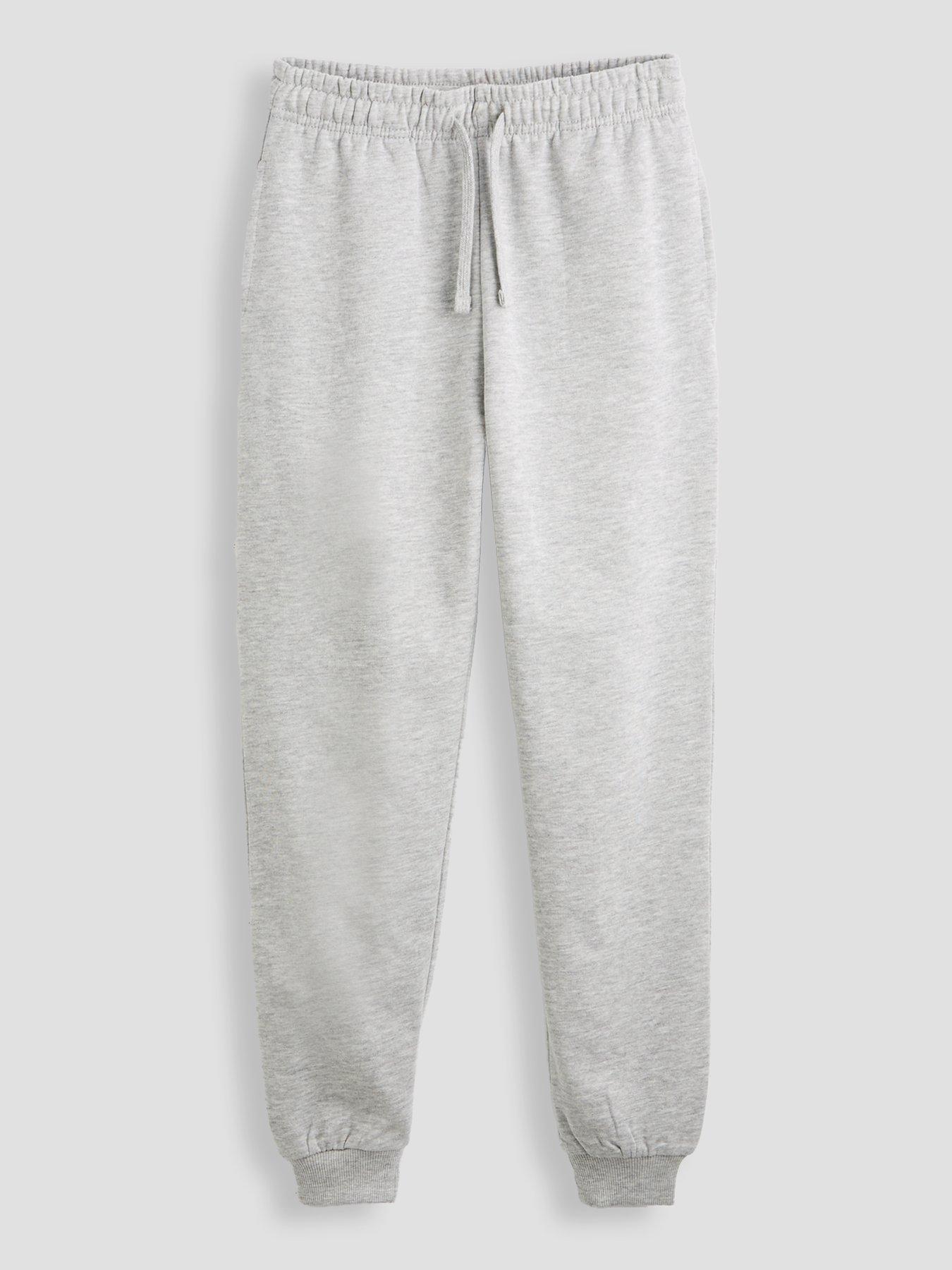 Image 1 of 4 of The Very Collection Girls Basic Cuff Leg Joggers - Grey Marl