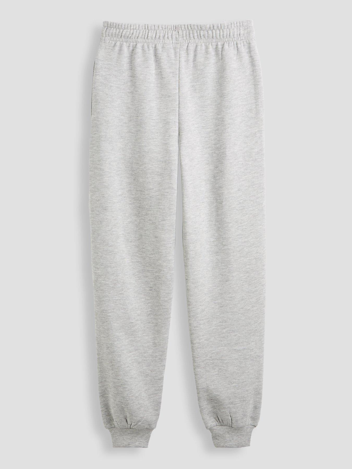 Image 2 of 4 of The Very Collection Girls Basic Cuff Leg Joggers - Grey Marl