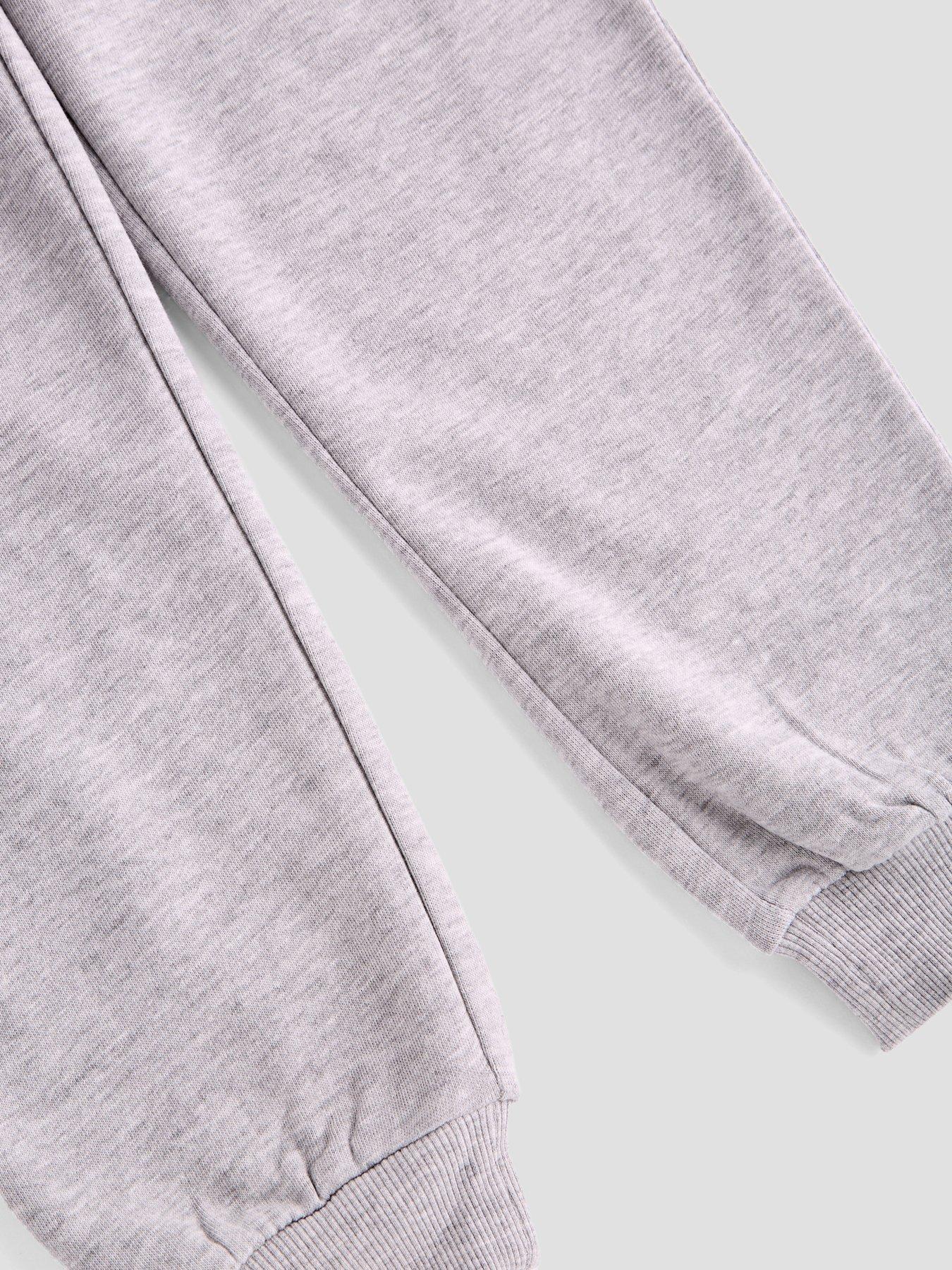 Image 4 of 4 of The Very Collection Girls Basic Cuff Leg Joggers - Grey Marl