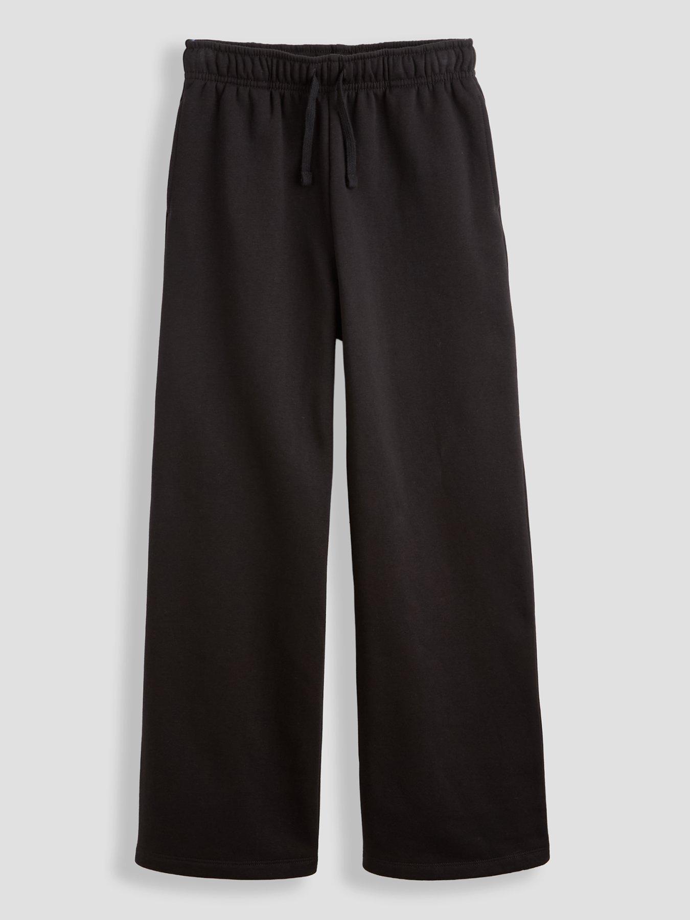 The Very Collection Girls Wide Leg Basic Jogger - Black