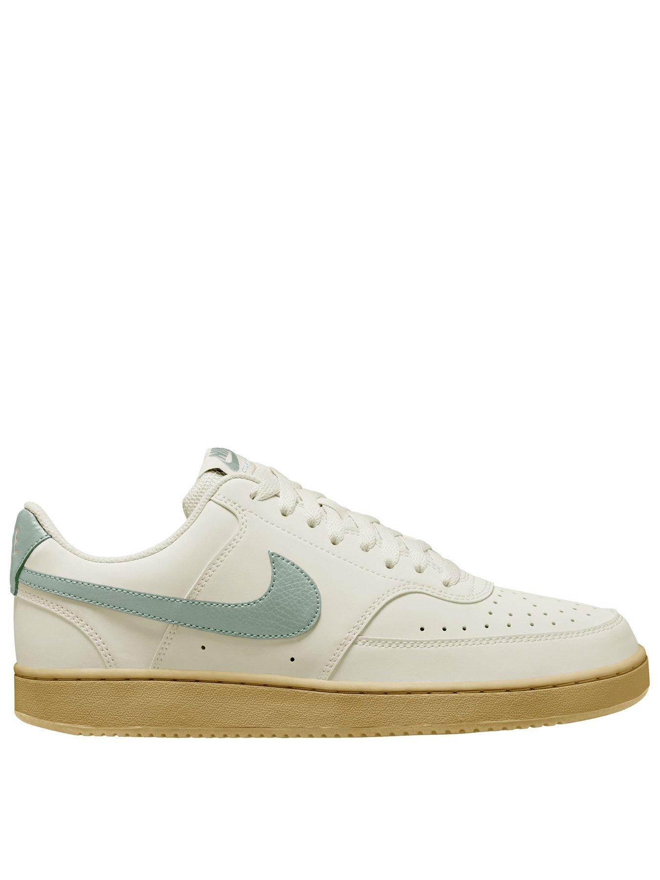 Nike Mens Court Vision Low Trainers, Sail/Steam, Size 8, Men