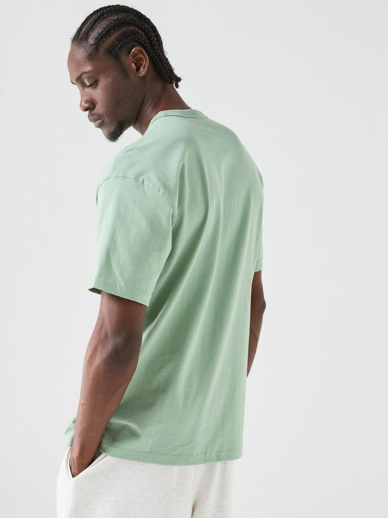 Image 2 of 7 of Nike Mens Sportswear Premium Orange Loose T-Shirt - Sage