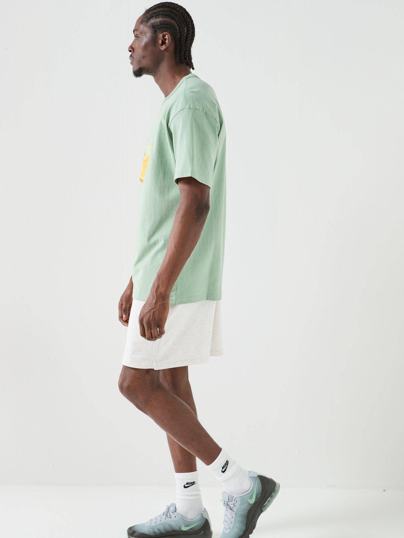 Image 5 of 7 of Nike Mens Sportswear Premium Orange Loose T-Shirt - Sage