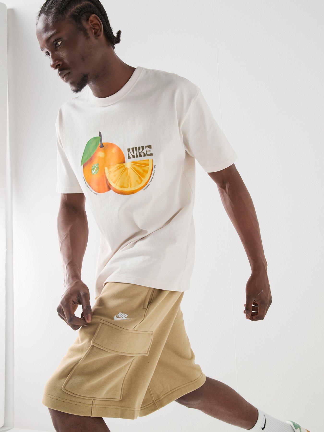 Nike Mens Sportswear Premium Orange Loose T-Shirt - Light Brown
