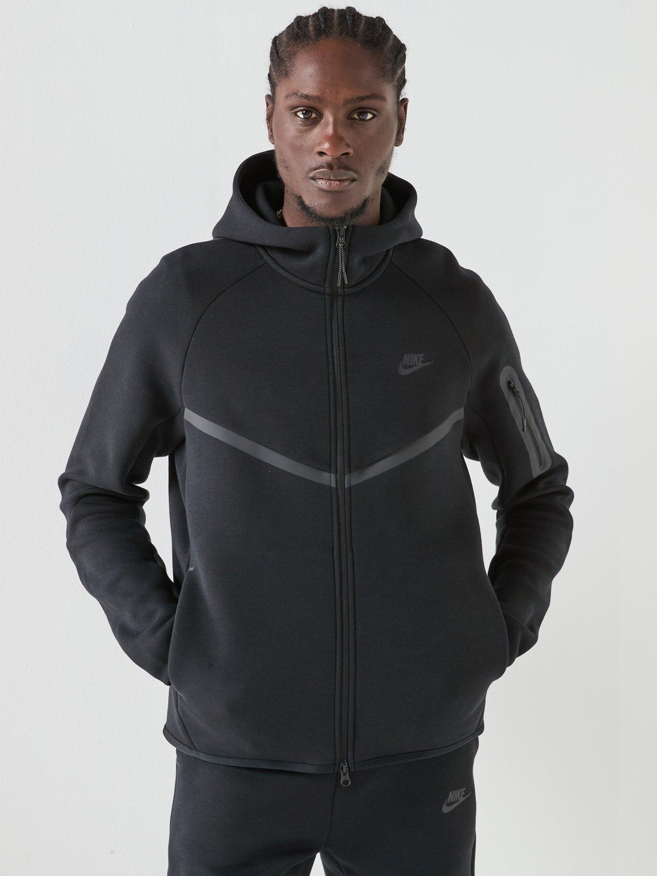 Nike Mens Tech Fleece Full Zip Windrunner Hoodie - Black