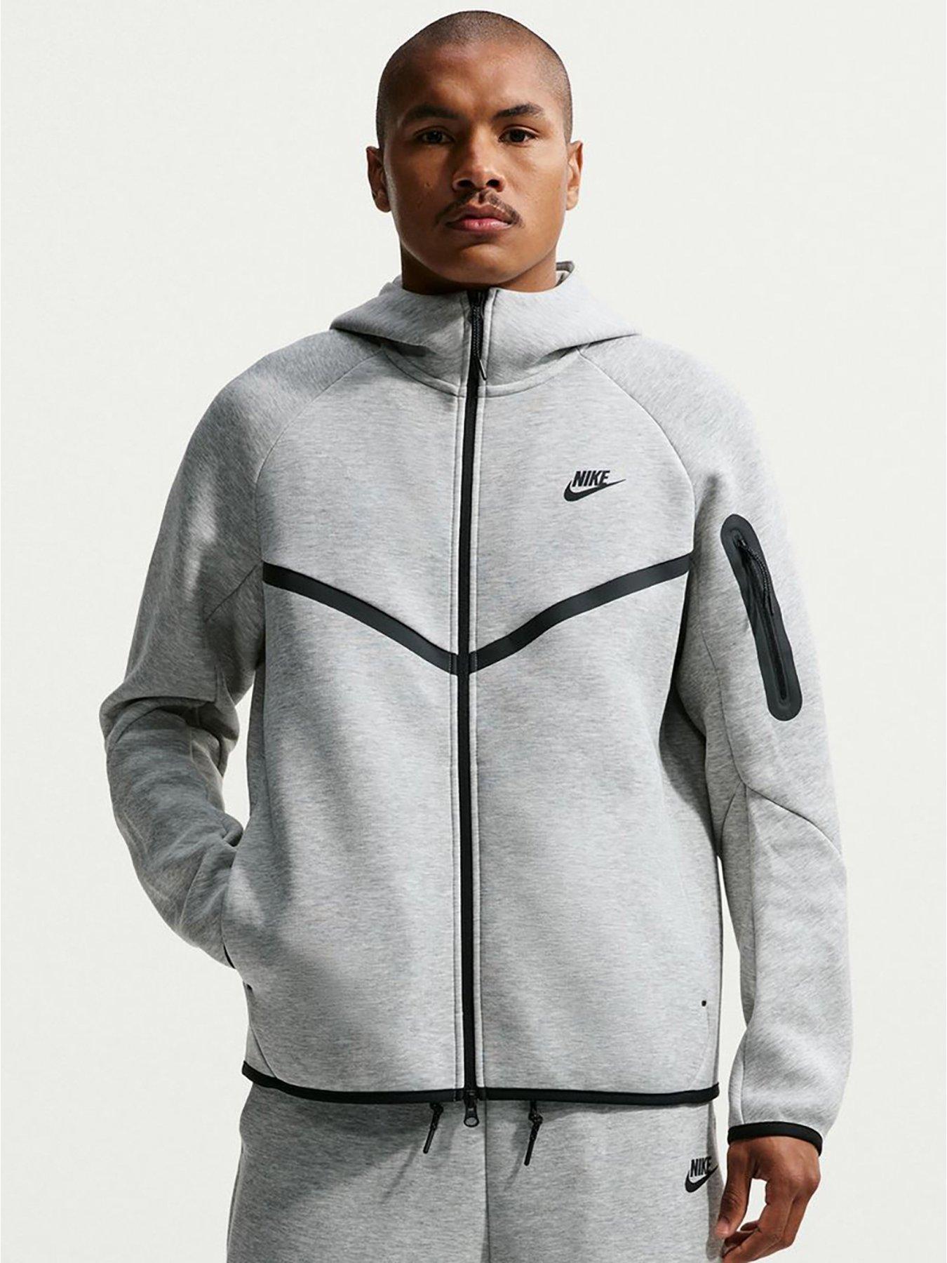 Image 1 of 7 of Nike Mens Tech Fleece Full Zip Windrunner Hoodie - Black
