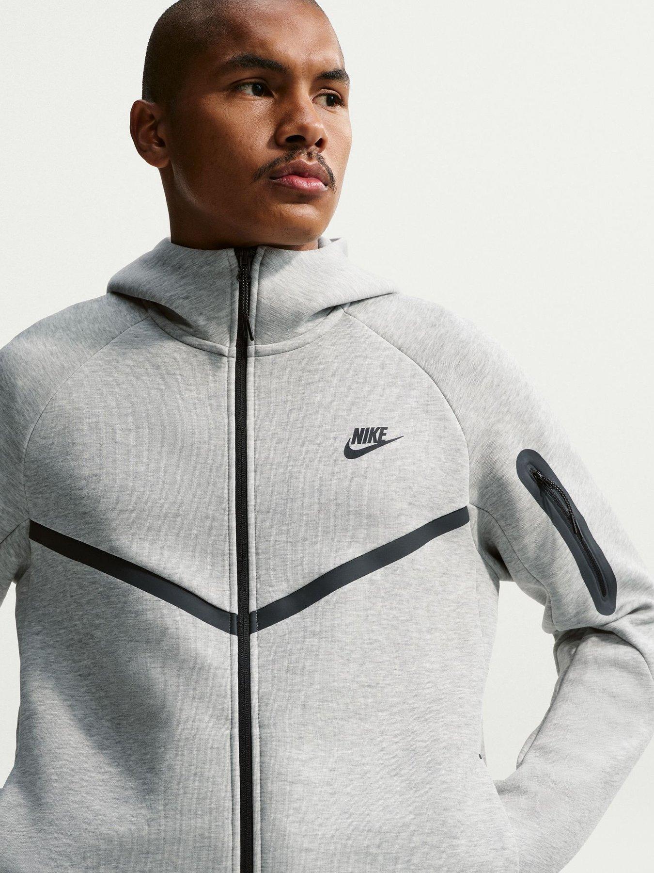 Image 4 of 7 of Nike Mens Tech Fleece Full Zip Windrunner Hoodie - Black