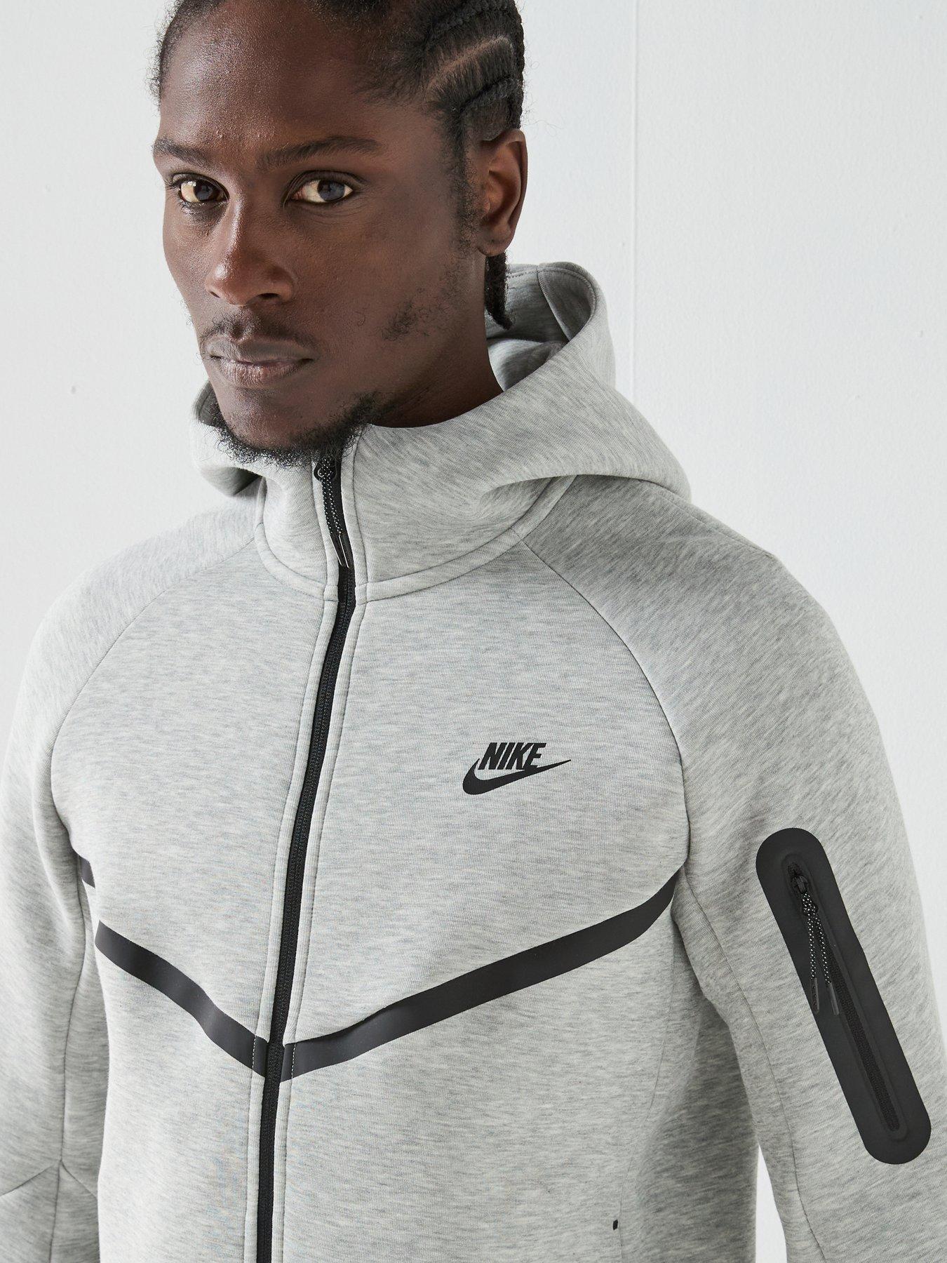 Image 6 of 7 of Nike Mens Tech Fleece Full Zip Windrunner Hoodie - Black