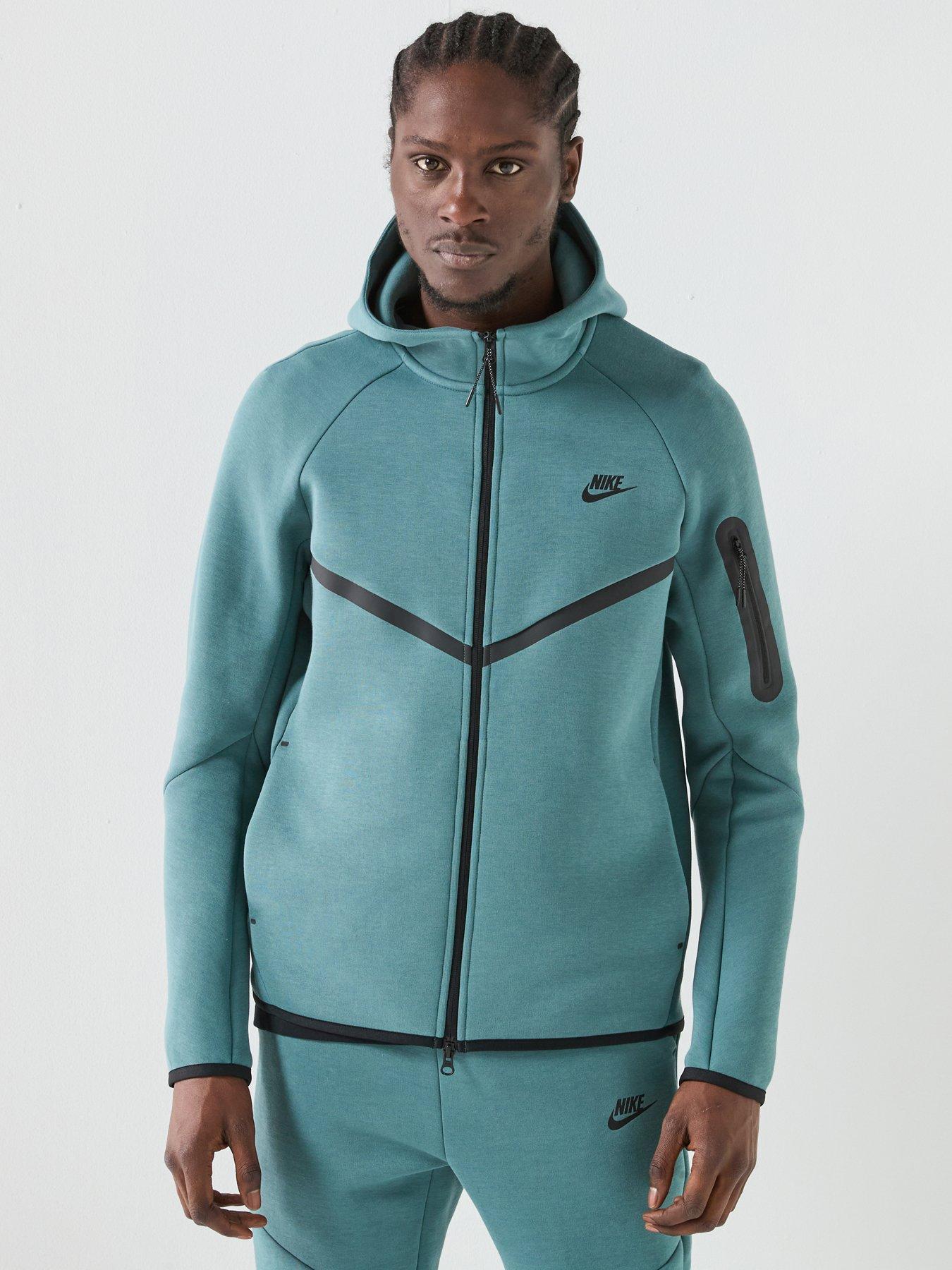 Nike Mens Tech Fleece Full Zip Windrunner Hoodie, Mineral Slate/Black, Size 2Xl, Men