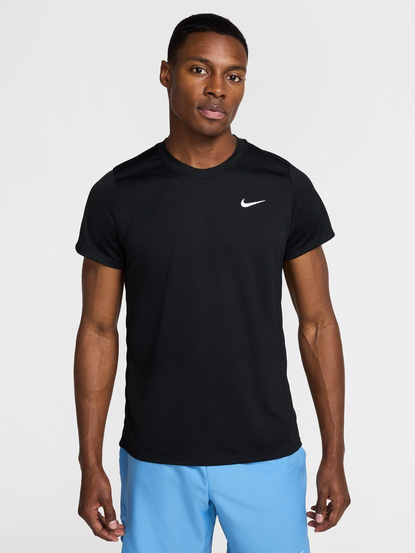 Nike Mens Tennis Victory Short Sleeve T-Shirt - Black