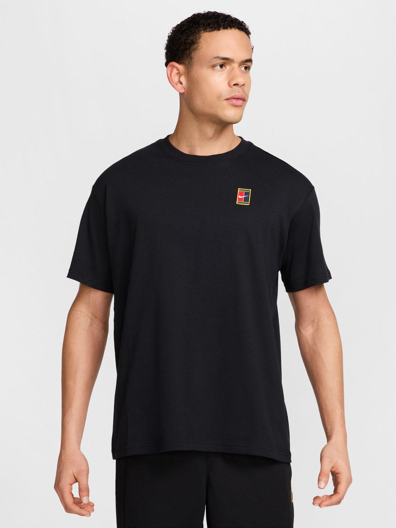 Image 1 of 5 of Nike Mens Tennis Short Sleeve 90 T-Shirt - Black