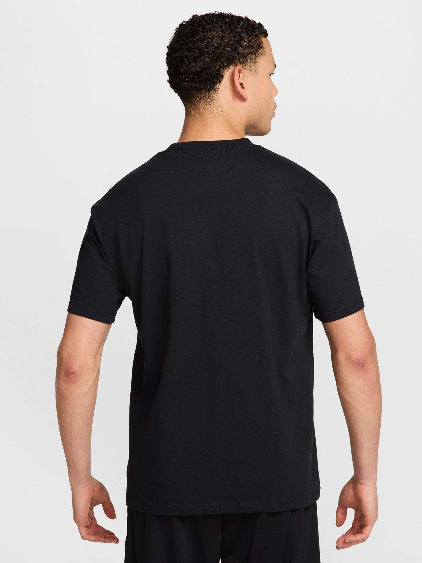Image 2 of 5 of Nike Mens Tennis Short Sleeve 90 T-Shirt - Black