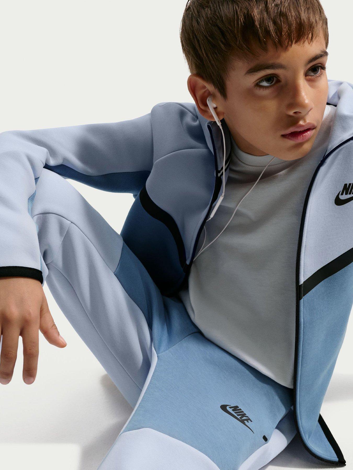 Image 4 of 5 of Nike Big Kids Tech Fleece Joggers - Blue