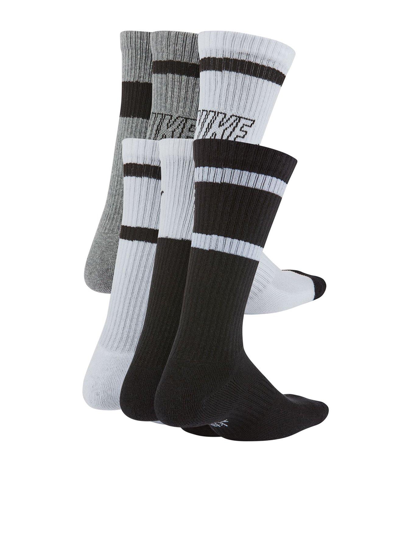 Image 1 of 5 of Nike Kids Everyday Cushioned Crew Socks 6 Pack - White