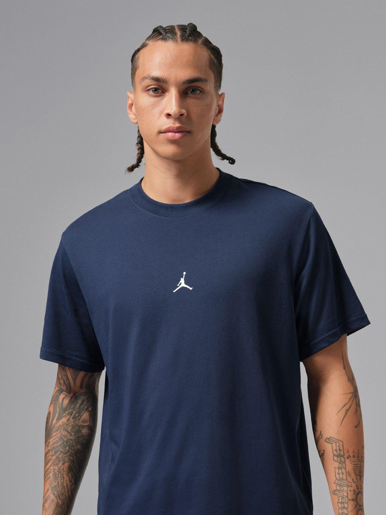 Jordan Nike Mens Dri-FIT Jumpman T-Shirt, Midnight Navy/White, Size 2Xl, Men