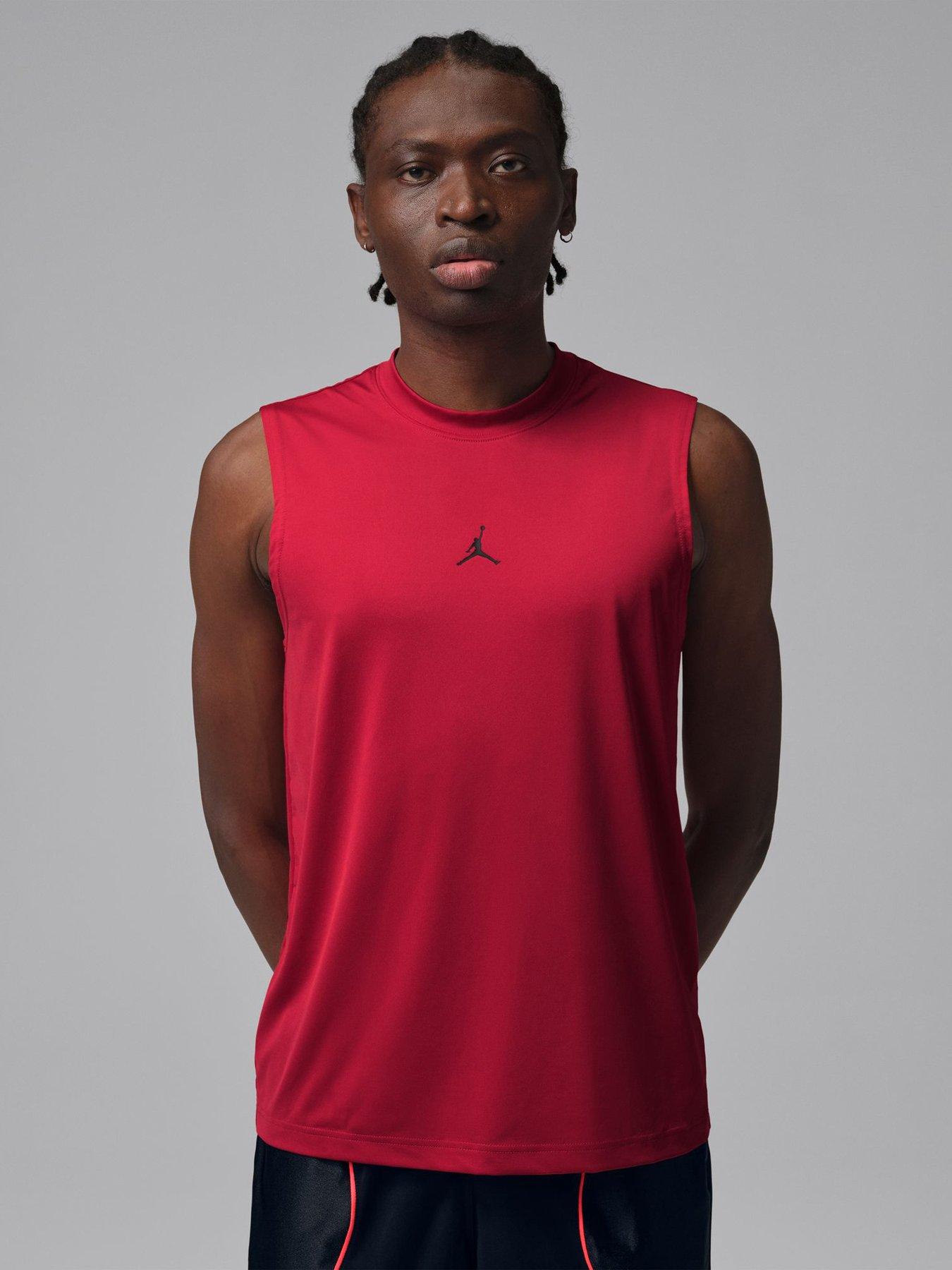 Jordan Nike Mens Dri-FIT Essential Sleeveless Top, Gym Red, Size 2Xl, Men