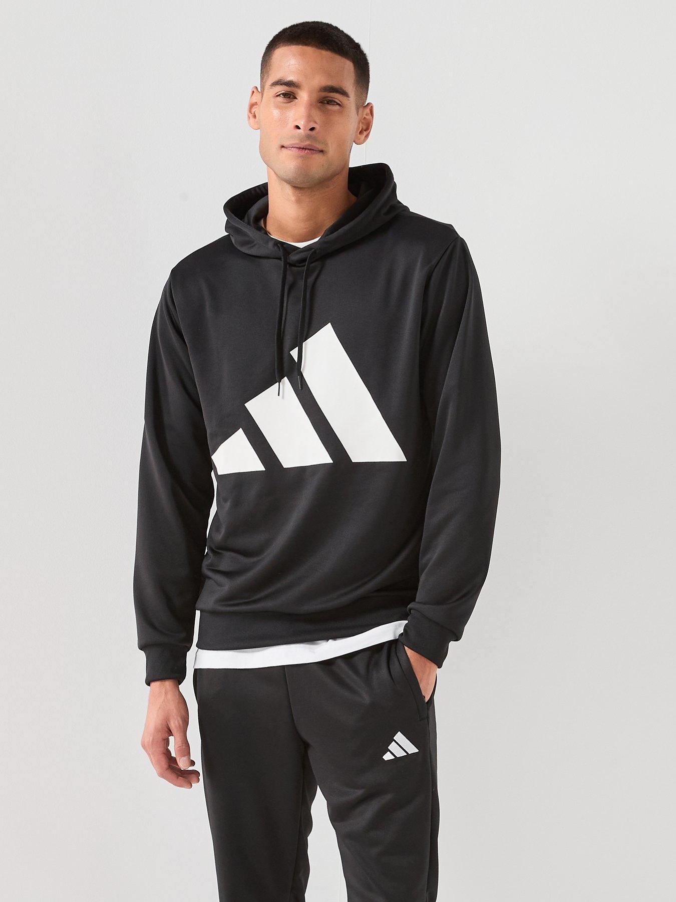 adidas Sportswear Men's Big Logo Hooded Tracksuits - Black | Very