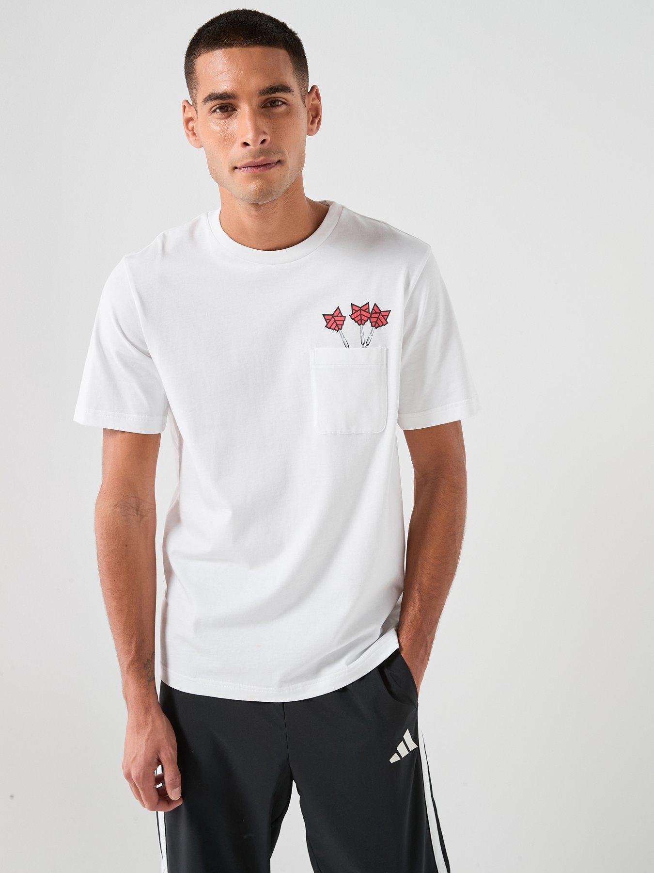 adidas Sportswear Men's Novelty Dart Graphic T-Shirt - White