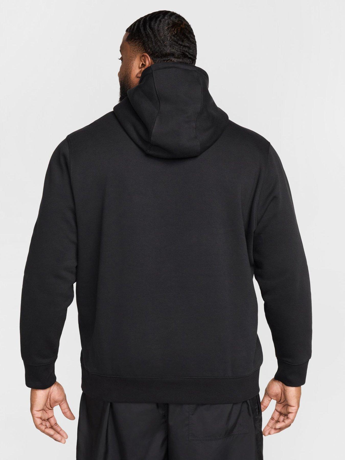 Image 2 of 7 of Nike Mens Club Pullover Hoodie - Black